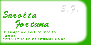 sarolta fortuna business card